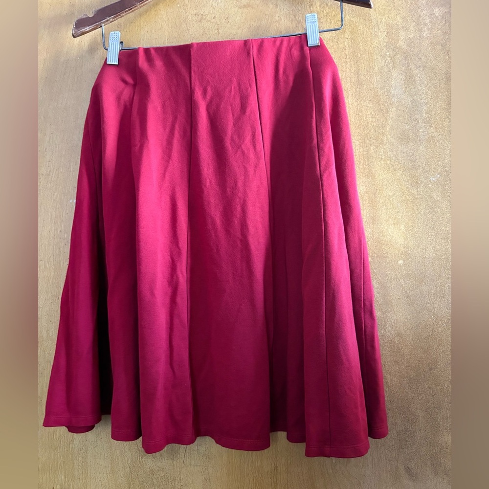 Torrid Ponte Seamed Circle Skirt in Dark Red - Picture 4 of 7